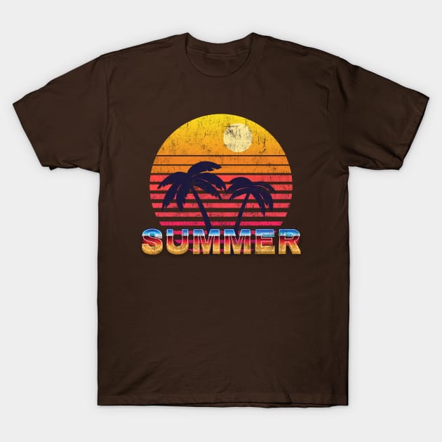 Retro Summer 80s T-Shirt by vladocar